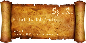 Szibilla Károly névjegykártya
